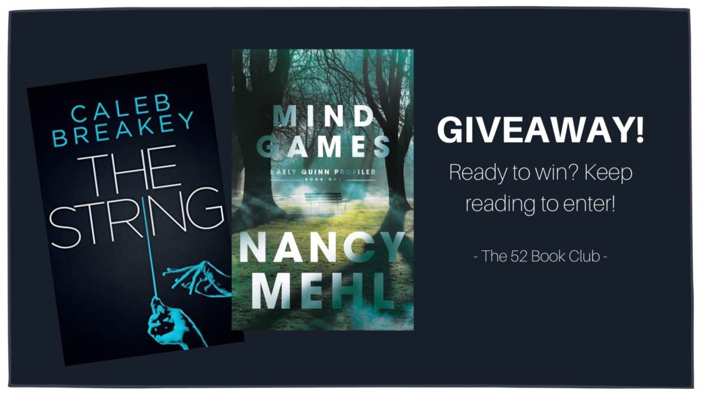 Giveaway from our first unboxing video. Featuring two books: The String and Mind Games