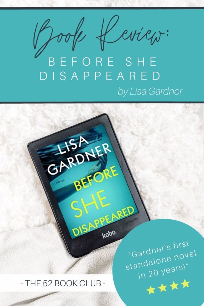 Book review for "Before She Disappeared" by Lisa Gardner