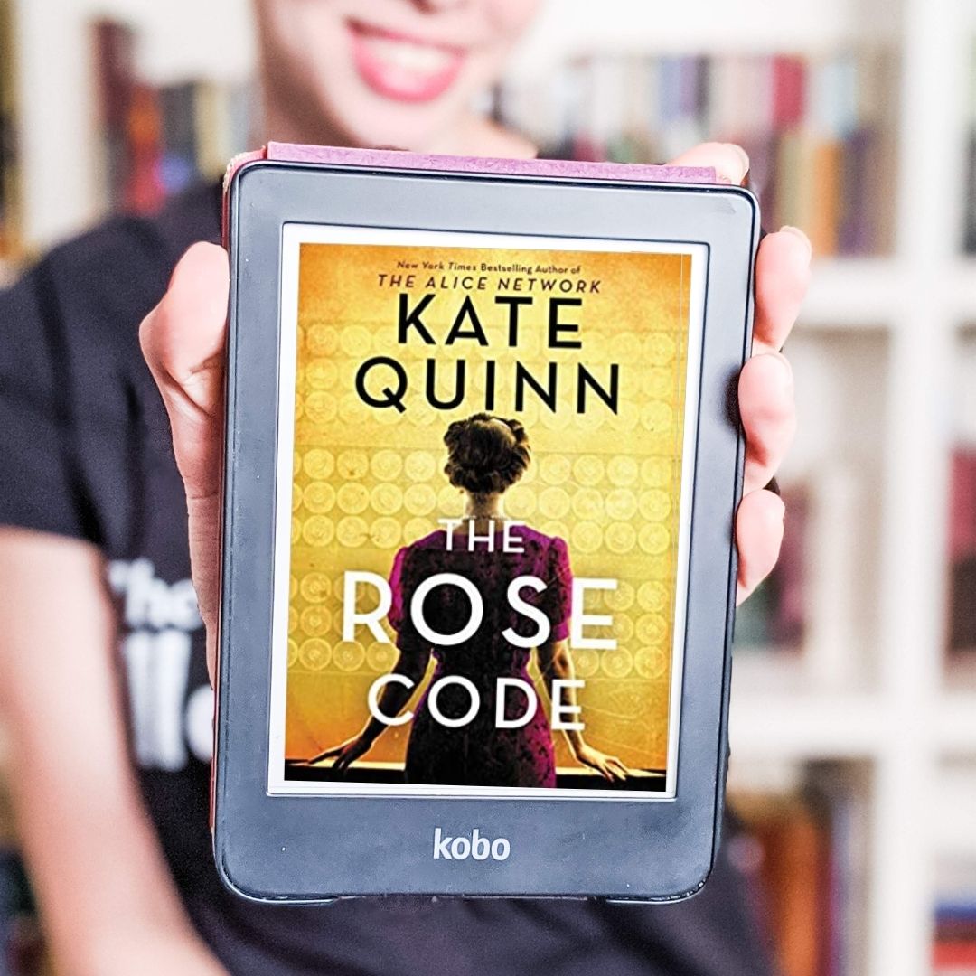 The Rose Code book cover displayed on a kobo e-reader