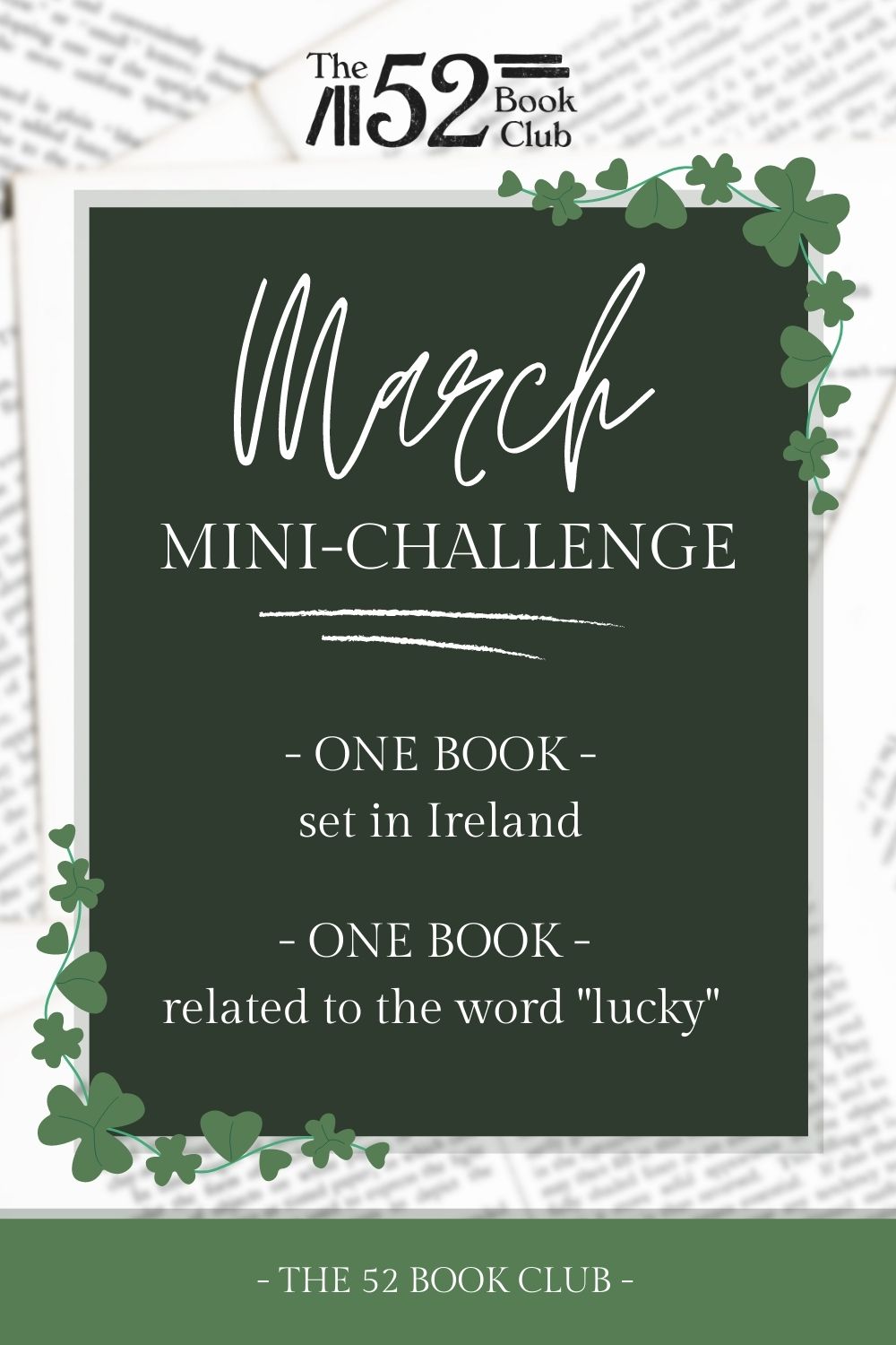 March Mini-Challenge -- the 52 Book Club