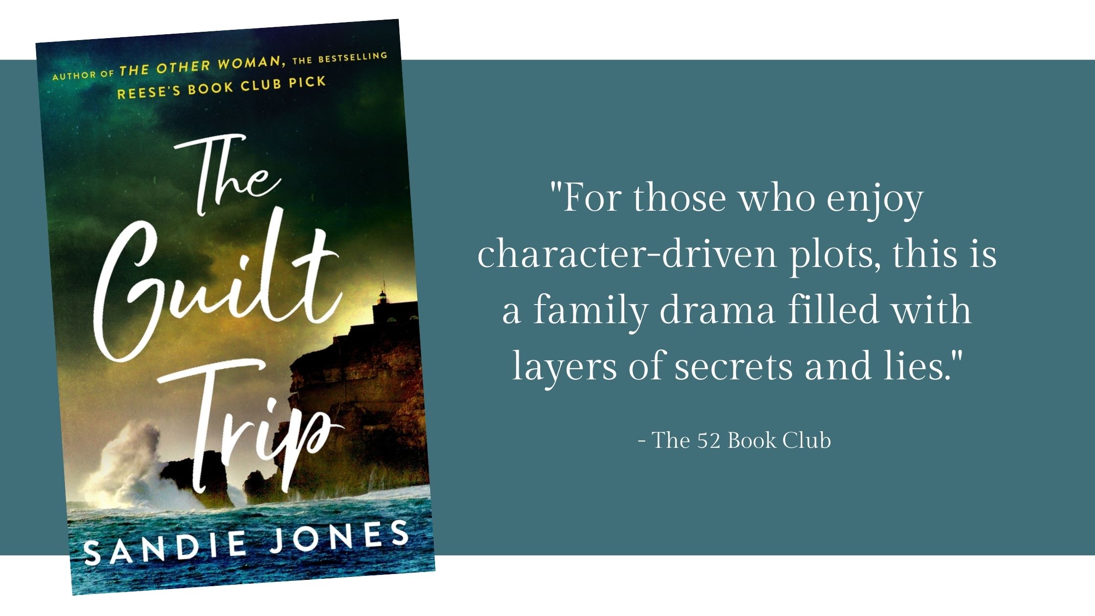 The Guilt Trip -- for those who enjoy character-driven plots, this is a family drama filled with layers of secrets and lies.