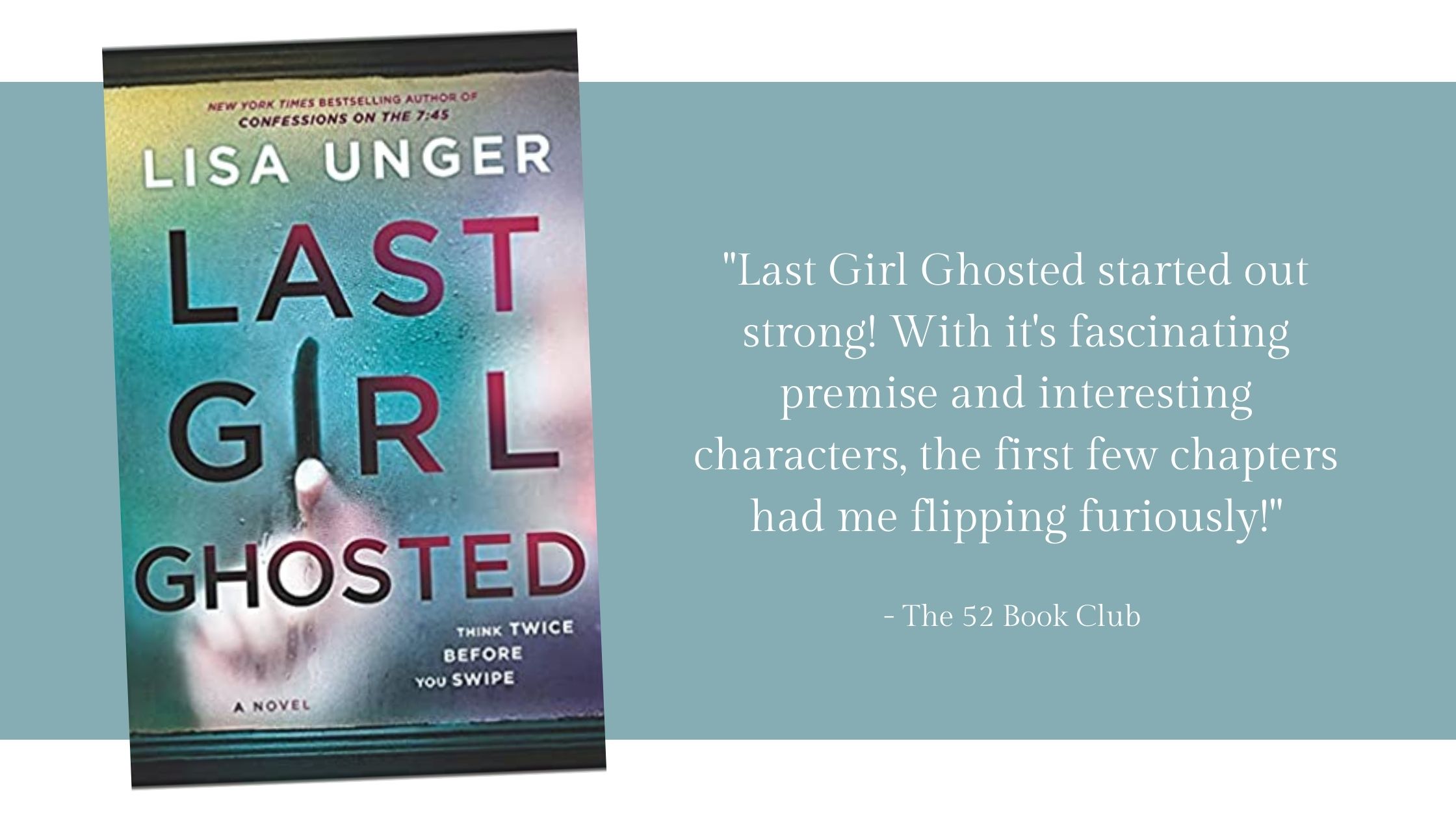 Last Girl Ghosted started out strong! With it's fascinating premise and interesting characters, the first few chapters had me flipping furiously!
