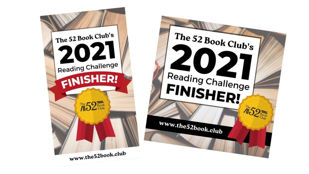 The 52 Book Club's 2021 Reading Challenge Finishers graphics